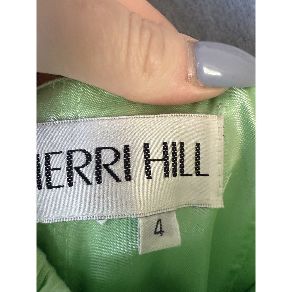 Sherri Hill Prom Dress Size4 Green Rhinestone Tulle Mini Tinkerbell - Picture 7 of 10